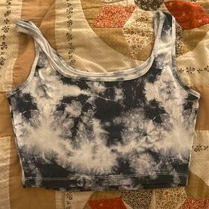 shein black and white tie-dye size medium